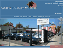 Tablet Screenshot of pacificluxurymotors.com